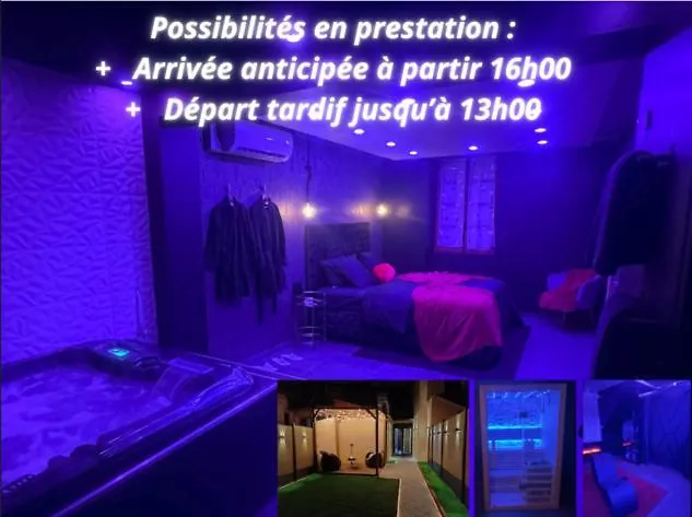 Sweety's Eden Jacuzzi - Jacuzzi Prive Sauna Cinema Jardin - Terrasse Centre-ville *